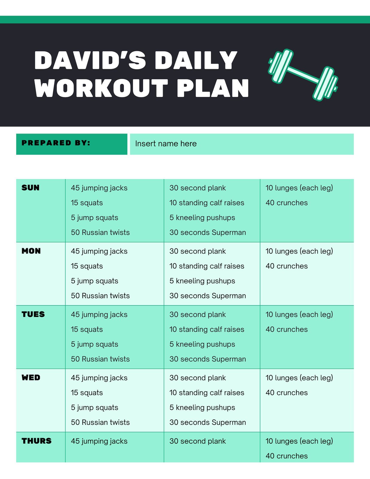 Trainingsplan erstellen kostenlos